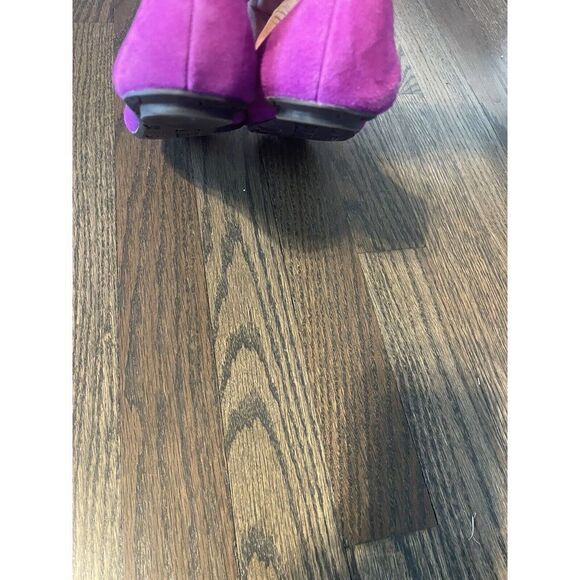 Sam Edelman Charleen Ballet Flats Shoes 6 M Studded Leather Suede‎ Fuchsia - Picture 6 of 11
